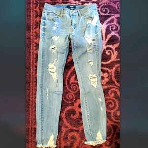Aero Light Blue Distressed Jeans